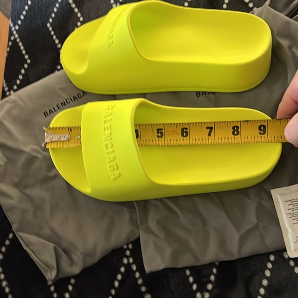 Balenciaga chunky slide rubber logo acide lime size C 36 - Picture 13 of 16